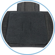 Contoured lumbar support pad