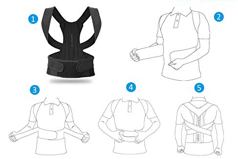 Steps to wear the ScolioPosture Corrector