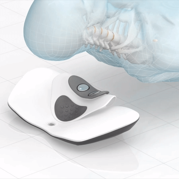Smart Neck Traction Device dynamic wedge traction in motion